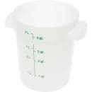 Carlisle 4 qt Round Storage Container - White (1097402) thumbnail 2