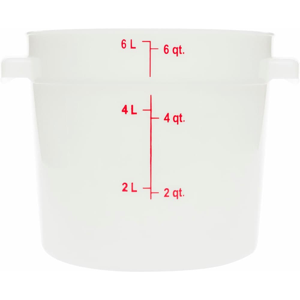 Carlisle 6 qt Round Storage Container - White (1097502)