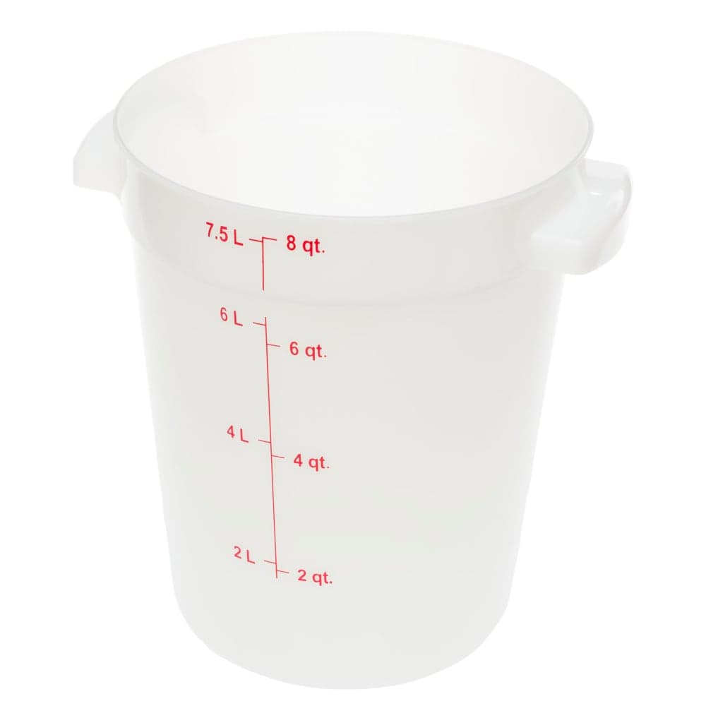 Carlisle 8 qt Round Storage Container - White (1097602)