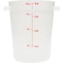 Carlisle 8 qt Round Storage Container - White (1097602) thumbnail 3