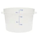 Carlisle 12 qt Round Storage Container - White (1097702) thumbnail 3