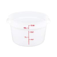 Carlisle 12 qt Round Storage Container - White (1097702) thumbnail 6