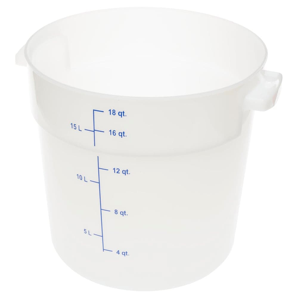 Carlisle 18 qt Round Storage Container - White (1097802)