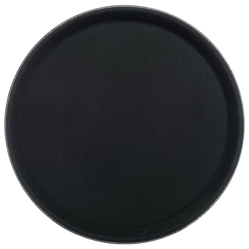 Carlisle 11 1/4" Round Serving Tray - Rubber Liner, Black (1100GL004)