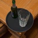 Carlisle 11 1/4" Round Serving Tray - Rubber Liner, Black (1100GL004) thumbnail 5