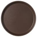 Carlisle 11" Round Griptite™ 2 Serving Tray - Fiberglass, Brown (1100GR2076) thumbnail 2