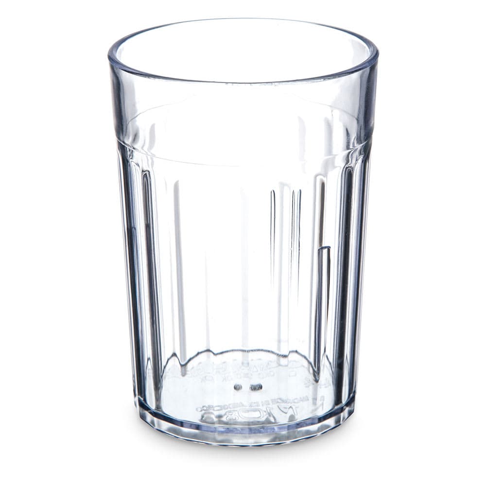 Carlisle 8 oz Clear Fluted Plastic Tumbler (110807)