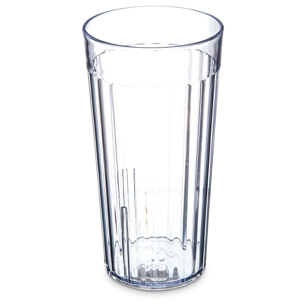 Carlisle 16 oz Clear Fluted Plastic Tumbler (111607)