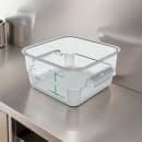 Carlisle 2 qt Square Food Storage Container - Polycarbonate, Clear (1195007) thumbnail 2