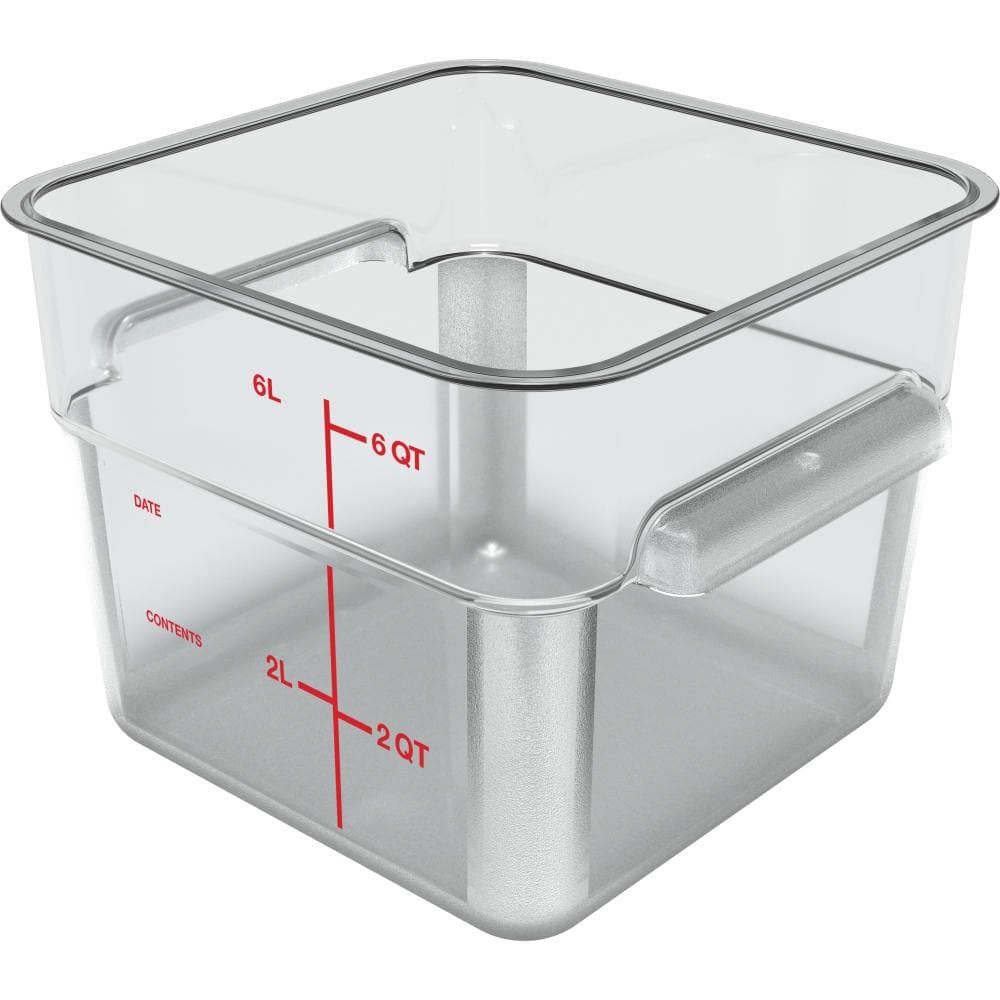 Carlisle 6 qt Square Food Storage Container - Clear (1195207)