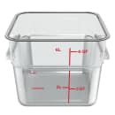 Carlisle 6 qt Square Food Storage Container - Clear (1195207) thumbnail 2