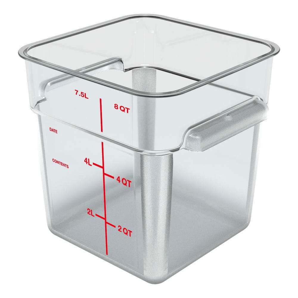 Carlisle 8 qt Square Food Storage Container - Polycarbonate, Clear (1195307)
