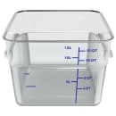 Carlisle 12 qt Square Food Storage Container - Clear (1195407) thumbnail 2