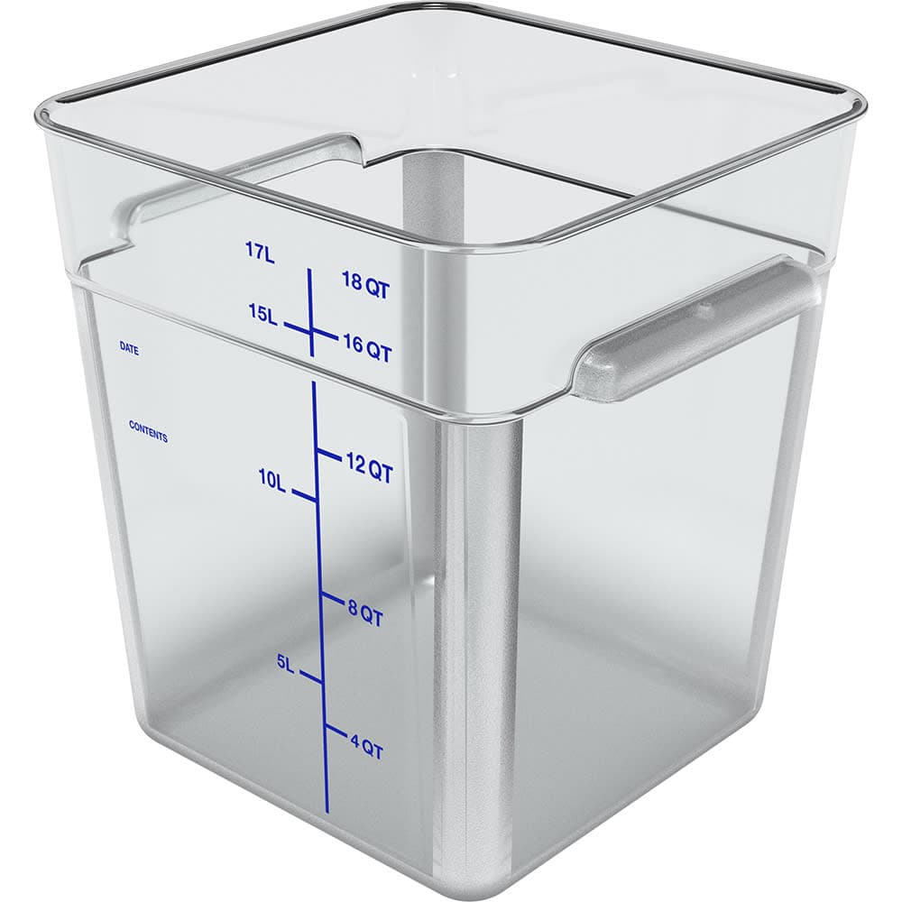 Carlisle 18 qt Square Food Storage Container - Clear (1195507)