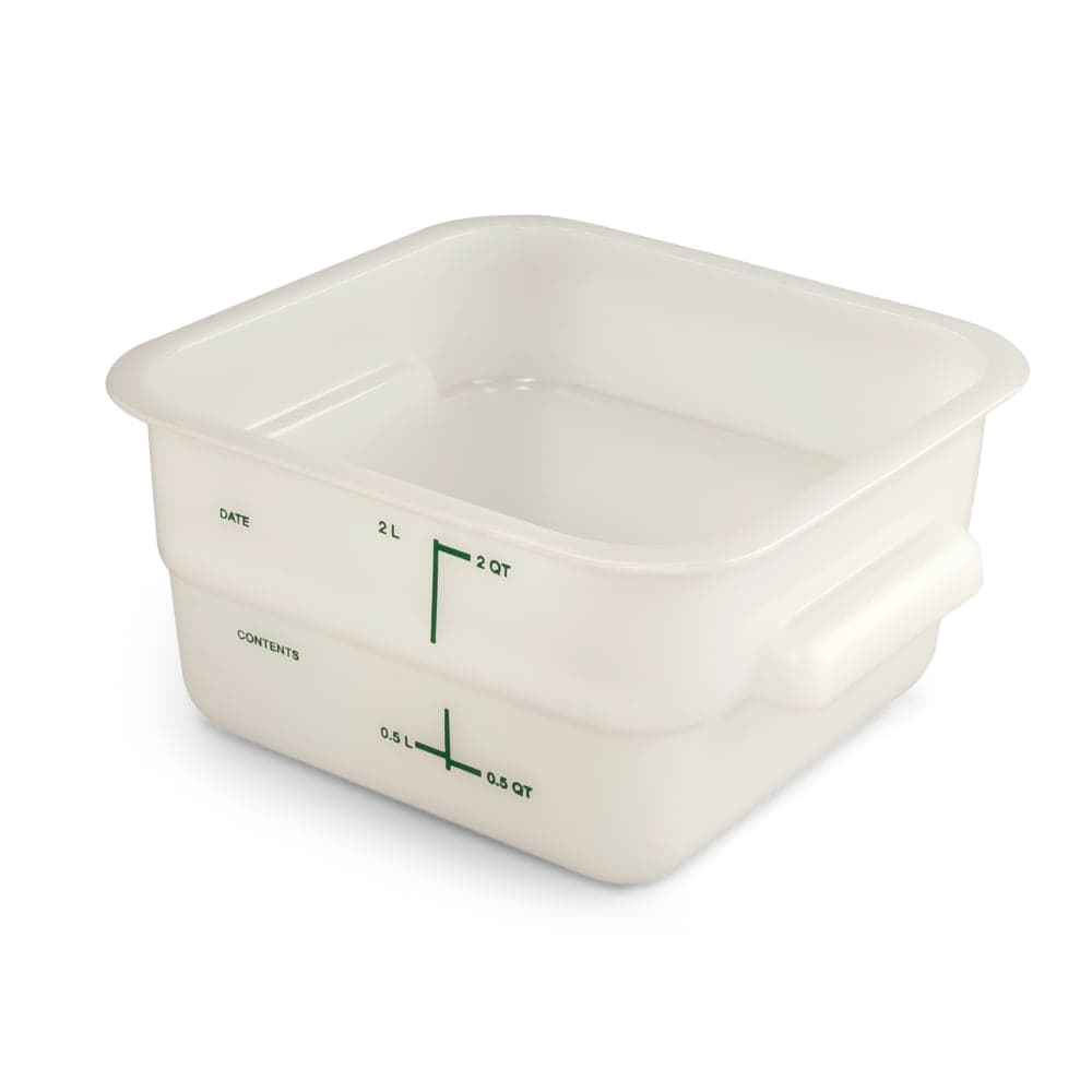 Carlisle 2 qt Square Food Storage Container - Polyethylene, Clear (11960PE02)