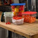 Carlisle 2 qt Square Food Storage Container - Polyethylene, Clear (11960PE02) thumbnail 6