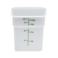 Carlisle 4 qt Square Food Storage Container - Polyethylene, White (11961PE02) thumbnail 8