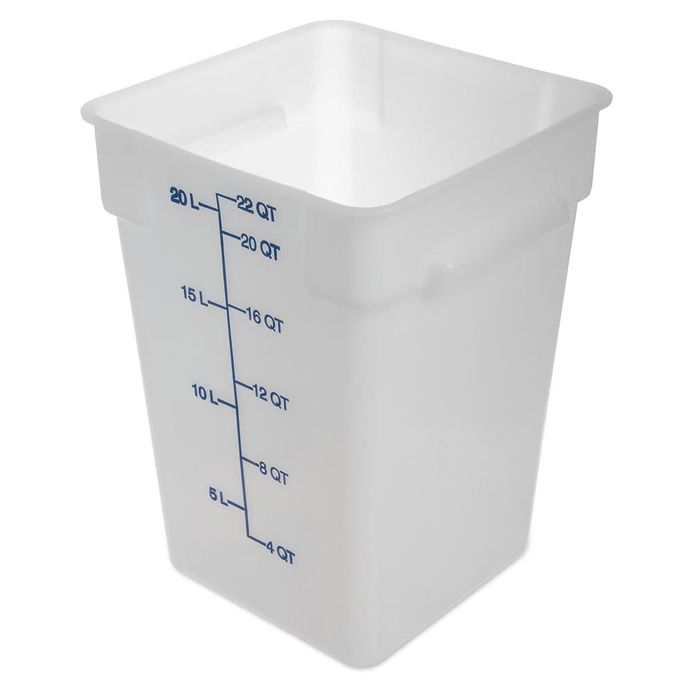 Carlisle 22 qt Square Food Storage Container - White (11966PE02)
