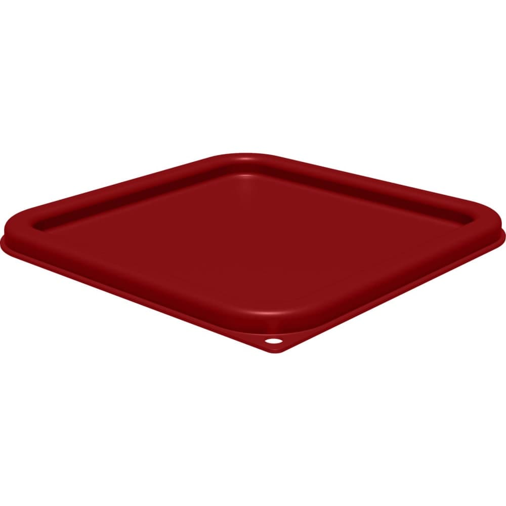 Carlisle Lid for 6 to 8 qt Squares Square Food Storage Containers - Polyethylene, Red (1197105)