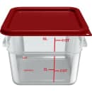 Carlisle Lid for 6 to 8 qt Squares Square Food Storage Containers - Polyethylene, Red (1197105) thumbnail 3