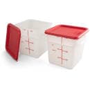 Carlisle Lid for 6 to 8 qt Squares Square Food Storage Containers - Polyethylene, Red (1197105) thumbnail 9