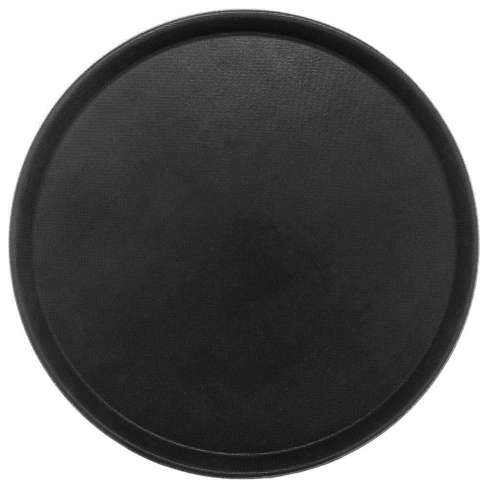 Carlisle 14 5/8" Round Serving Tray - Rubber Liner, Black (1400GL004)