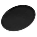 Carlisle 14 5/8" Round Serving Tray - Rubber Liner, Black (1400GL004) thumbnail 2