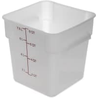 Carlisle 8 qt Square Food Storage Container - White (156802) thumbnail 6