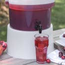 Carlisle 12 1/5" Round Base for 3 & 5 Gallon Beverage Dispensers - Plastic, White (221102) thumbnail 4