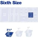 Carlisle 2 1/2"D Sixth Size High Temp Food Pan - Stackable (3088313) thumbnail 3