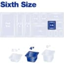 Carlisle 4"D Sixth Size High Temp Food Pan - Stackable (3088413) thumbnail 5