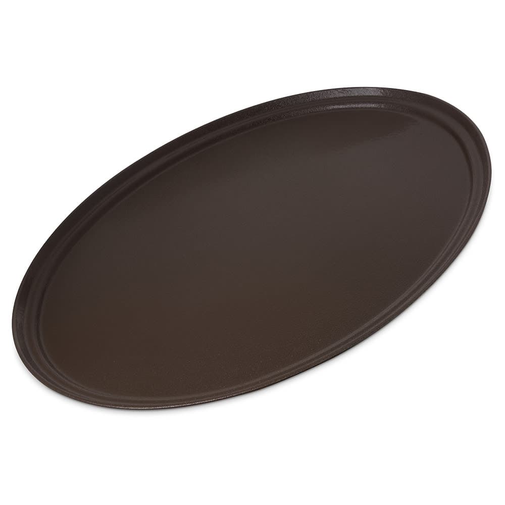 Carlisle Oval Griptite™ 2 Serving Tray - 31" x 24", Fiberglass, Brown (3100GR2076)