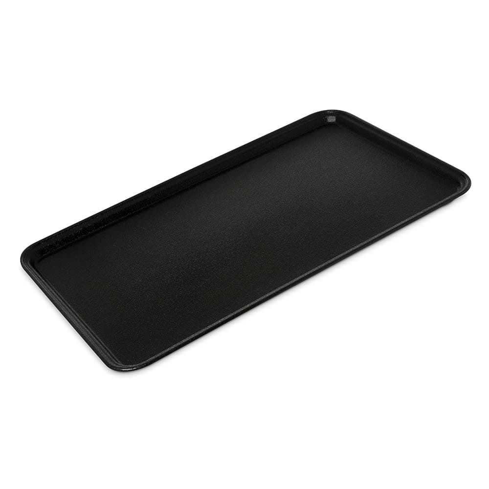 Carlisle Rectangular Griptite™ 2 Serving Tray - 21" x 13", Fiberglass, Black (3253GR2004)