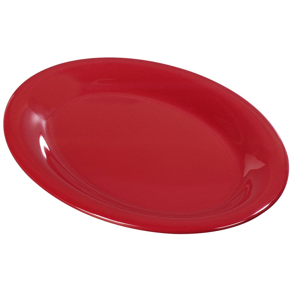 Carlisle 12" x 9-1/4" Oval Sierrus Platter - Melamine, Red (3308205)