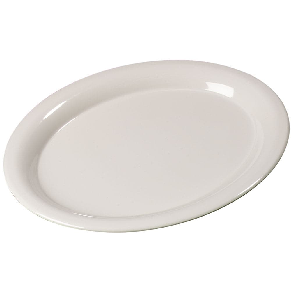 Carlisle 12" x 9-1/4" Oval Sierrus Platter - Melamine, Bone White (3308242)