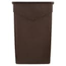 Carlisle 23 gallon Commercial Trash Can - Plastic, Rectangular, Built-in Handles (34202369) thumbnail 2