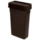 Carlisle Rectangle Swing Top Trash Can Lid - Plastic, Brown (34202469) thumbnail 3