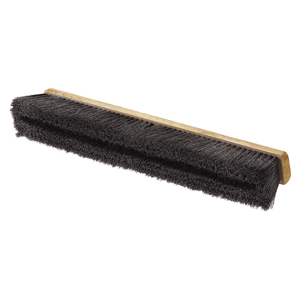 Carlisle 24" Push Broom Head - Wood Block, Horsehair/Poly, Black (360242403)