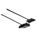 Carlisle 30" Lobby Dust Pan Combo - Broom Handle Clip, Black (36141503) thumbnail 2