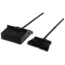 Carlisle 30" Lobby Dust Pan Combo - Broom Handle Clip, Black (36141503) thumbnail 6