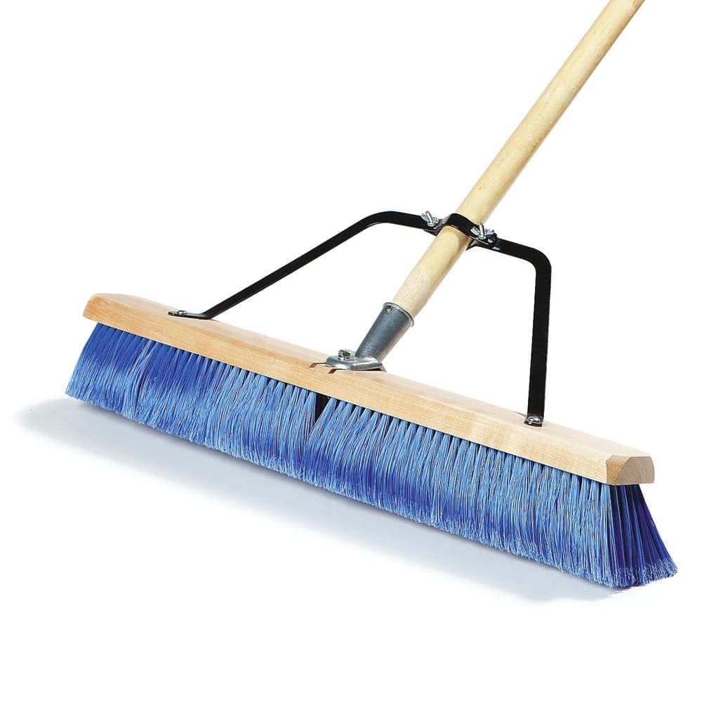 Carlisle 24" Floor Sweep w/ Wood Handle & Blue Fine Plastic Bristles (367382TC14)