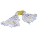 Carlisle Wet Mop Head - 4 Ply Cotton/Synthetic Blend Yarn, White/Yellow (369412B00) thumbnail 2