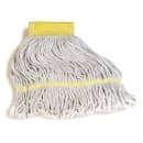Carlisle Wet Mop Head - 4 Ply Cotton/Synthetic Blend Yarn, White/Yellow (369412B00) thumbnail 6