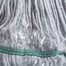 Carlisle Wet Mop Head - 4 Ply Cotton/Synthetic Blend Yarn, White/Green (369418B00) thumbnail 3