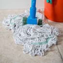 Carlisle Wet Mop Head - 4 Ply Cotton/Synthetic Blend Yarn, White/Green (369418B00) thumbnail 5