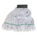 Carlisle Wet Mop Head - 4 Ply Cotton/Synthetic Blend Yarn, White/Green (369418B00) thumbnail 6