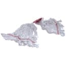Carlisle Wet Mop Head - 4 Ply Synthetic/Cotton Blend Yarn, White/Red (369424B00) thumbnail 2