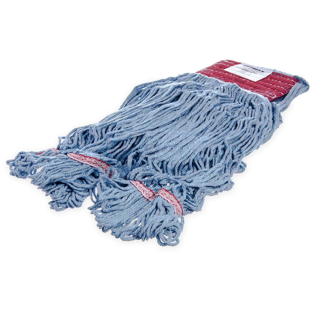 Carlisle Wet Mop Head - 4 Ply Synthetic/Cotton Yarn Blend, Blue Red (369454B14)