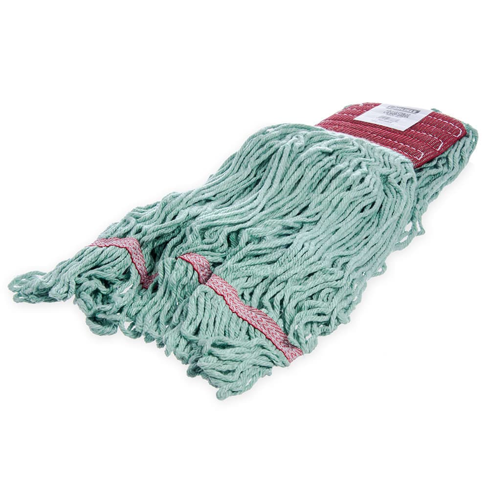 Carlisle Wet Mop Head - 4 Ply Synthetic/Cotton Yarn Blend, Green/Red (369484B09)