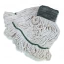 Carlisle Wet Mop Head - 4 Ply Cotton Yarn, White/Green (369551B00) thumbnail 6